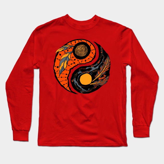 Orangrey Yin Yang Long Sleeve T-Shirt by kenallouis